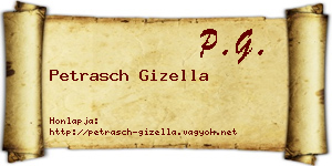 Petrasch Gizella névjegykártya